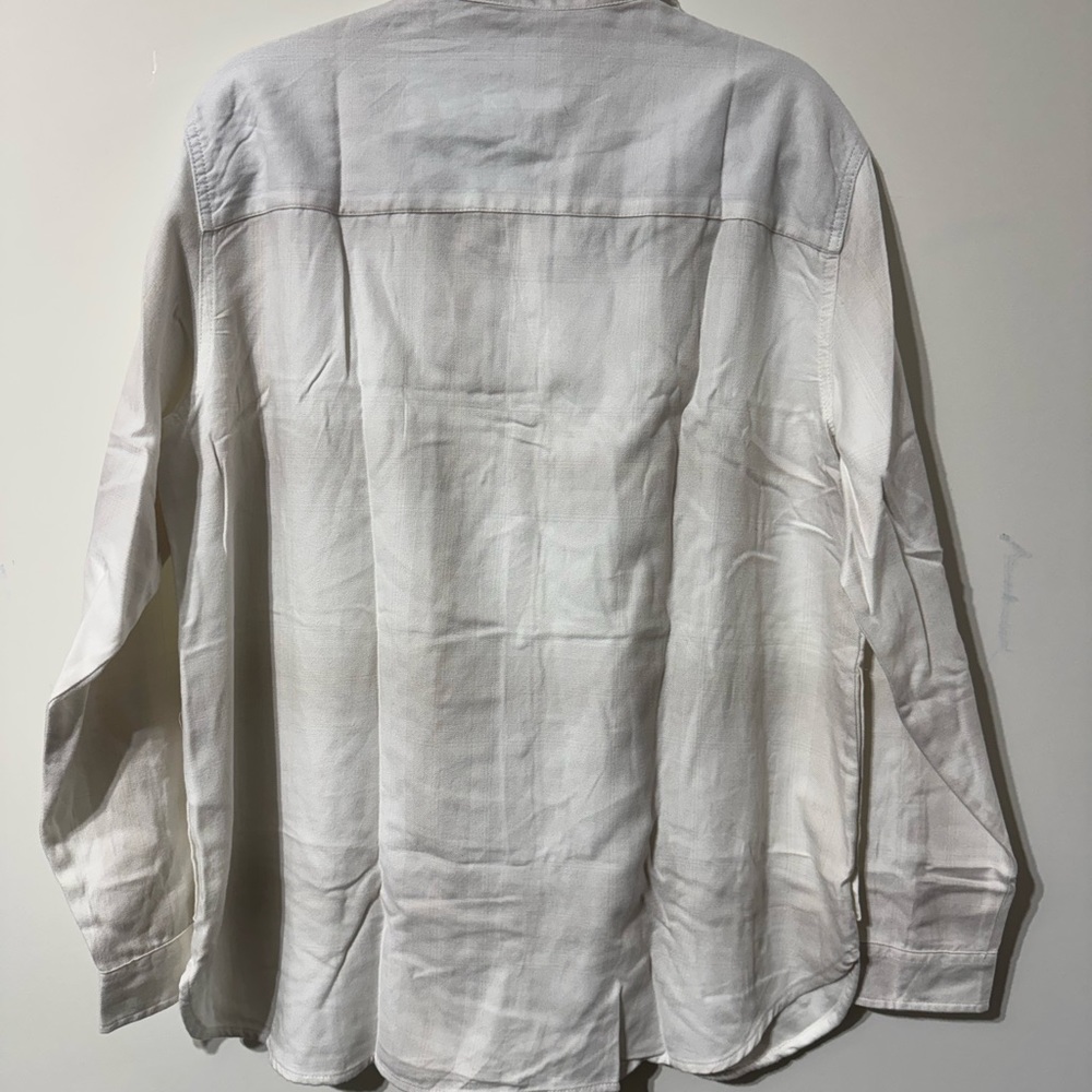 Jachs Girlfriend Women's Cozy snap down Flannel Shirt, Pockets White XL - Picture 9 of 10